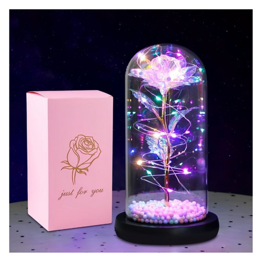 ROSA ETERNA CON LUZ LED