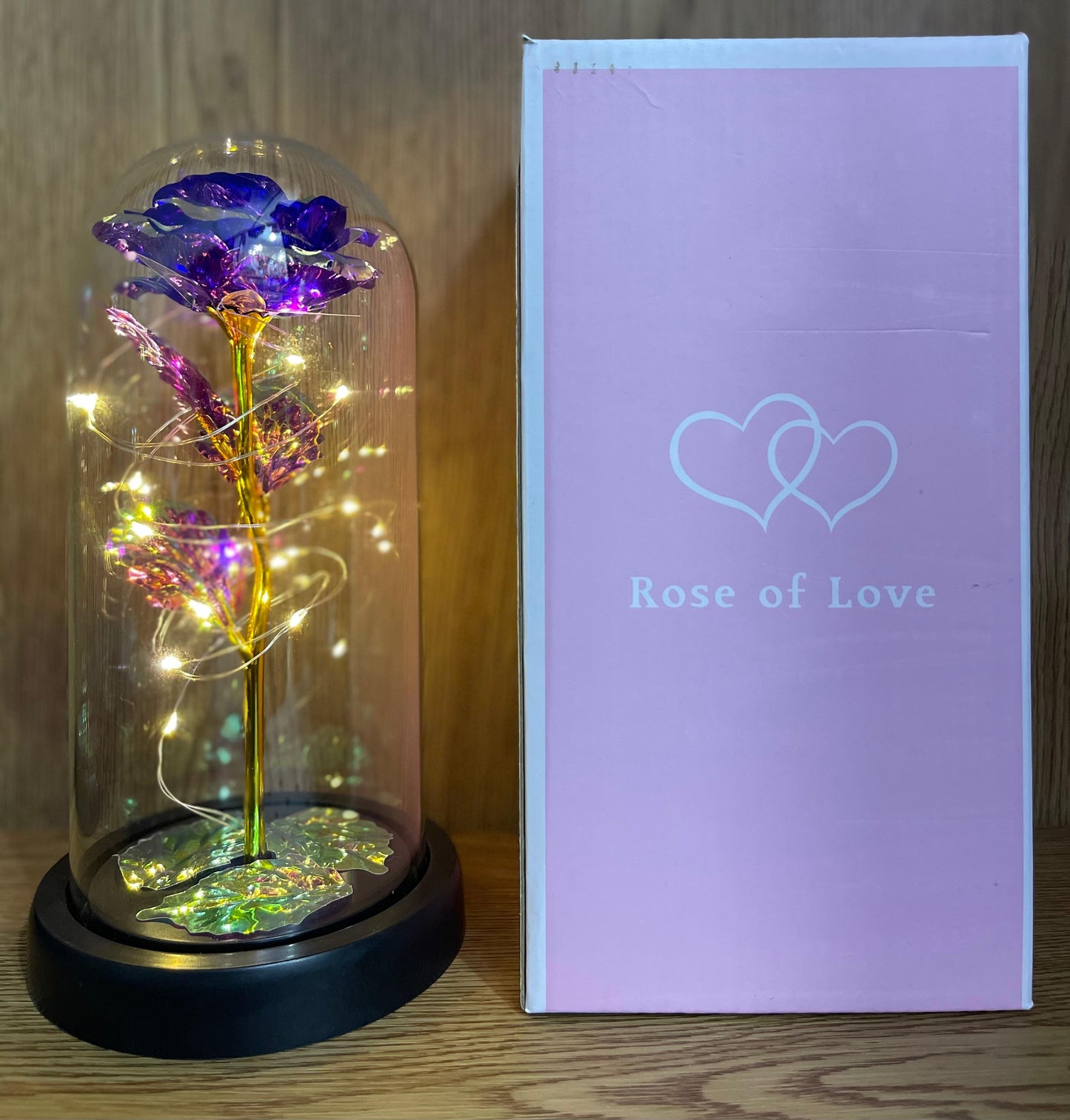 ROSA ETERNA CON LUZ LED